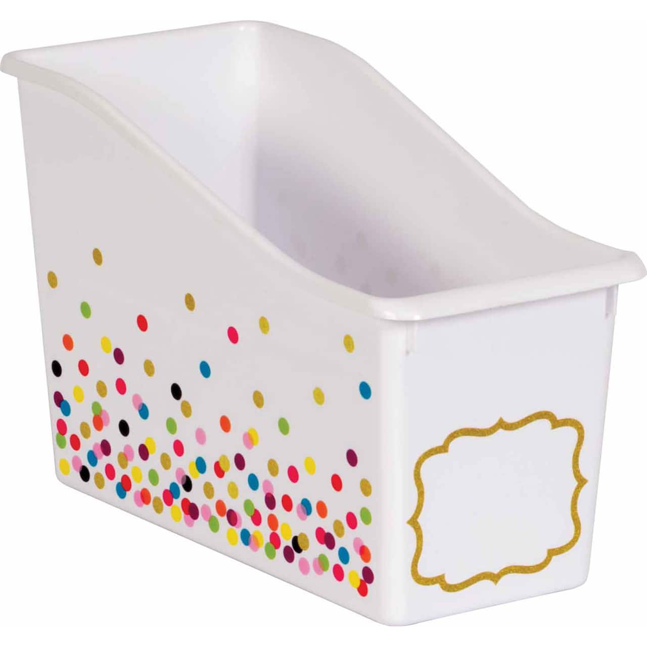 Teacher Created Resources Confetti Plastic Book Bin, 3ct.